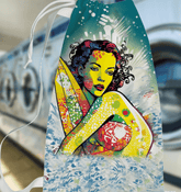 Surfing 1 51 Laundry Bag filled with clothes, demonstrating its spacious design and durability, perfect for surf enthusiasts' laundry needs.